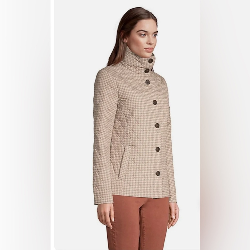 Lands End quilted spring fall jacket sz small